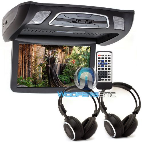 Vcm-103dac soundstream 10.3&#034; tv screen dvd usb sd flip down mount 2 headphones