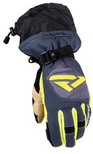 New fxr-snow transfer adult insulated/waterproof gloves, black/hi-vis yellow, xl