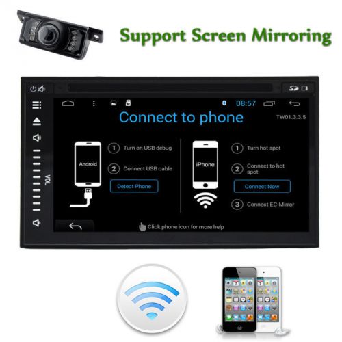 Quad-core android 4.4 2din gps navi car stereo dvd player 3g-wifi tablet+camera