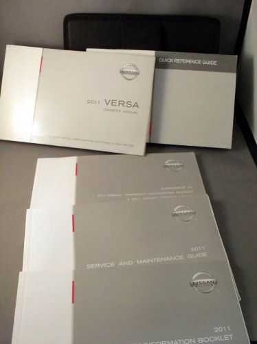 2011 nissan versa oem factory owners manual with supplements and cover 11