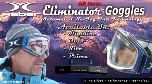 Goggle defroster habervision fog eliminator fan new