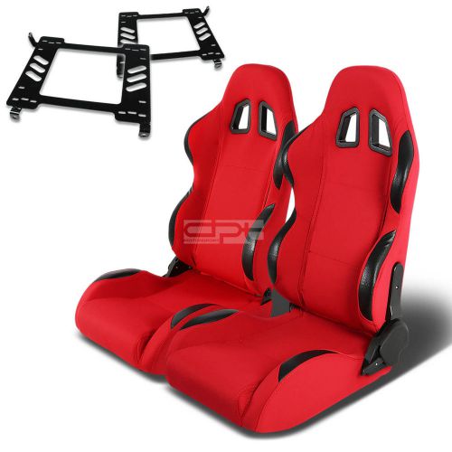 Type-4 racing seat red pvc+silder/rail+for 90-99 toyota mr2 sw20 bracket x2