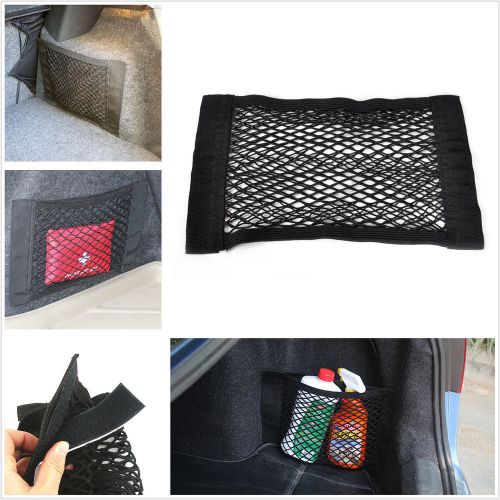 Portable auto trunk storage resilient net string bag magic tape fixed sundries