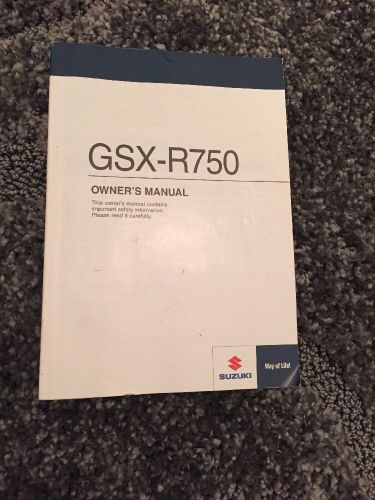 Suzuki gsx-r750 gsxr r750 2010 oem stock owners manual