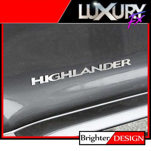 2p stainless highlander emblem fits 2008-2013 toyota highlander by luxury fx