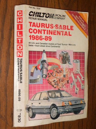 1986-1989 lincoln continental / ford taurus / sable / shop manual 1987 1988+