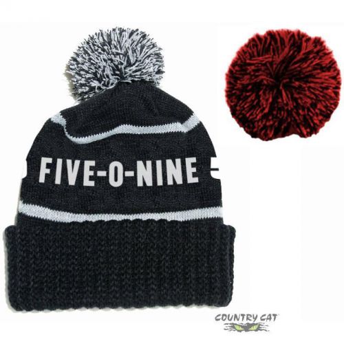 509 adult one-size fits most detachable pom beanie hat - black / red