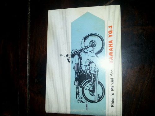 Yamaha yg1 riders owners manual