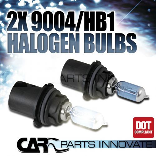 2x 9004 hb1 12v 4200k white halogen light bulbs headlight high/low beam pair