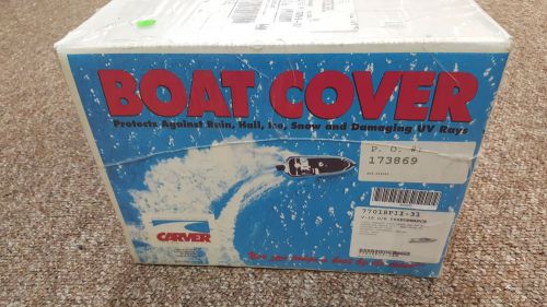 Carver industries performance poly-guard navy blue v-hull boat cover- 18&#039;6&#034;x96&#034;