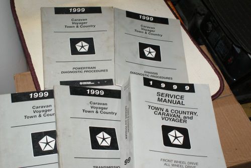 (5) 1999 chrysler town &amp; country/caravan/voyager shop manuals