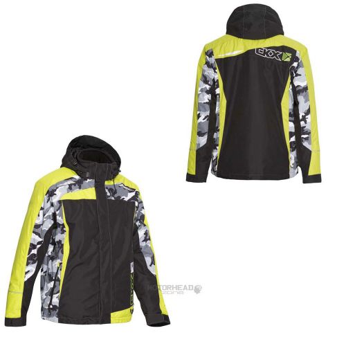 Snowmobile ckx octane r jacket  men camo/black/yellow hi vis xsmall winter coat
