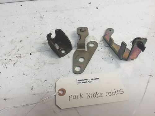 2001-2004 grand caravan under body park brake cable brackets set of 3