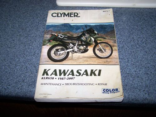 Clymer repair catalogue 87-07 650 klr