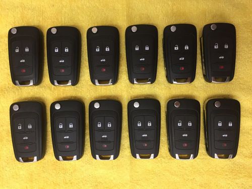 Lot of 12 chevrolet keyless entry remote key fob  v2t01080512 flip keys cut