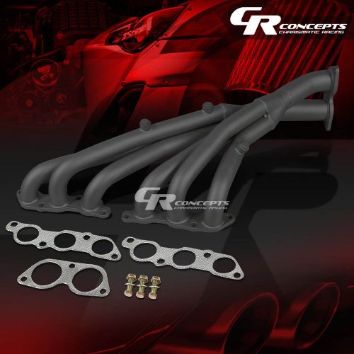 For 01-05 lexus is300 altezza 3.0 2jz black steel header exhaust 2x 3-1 manifold