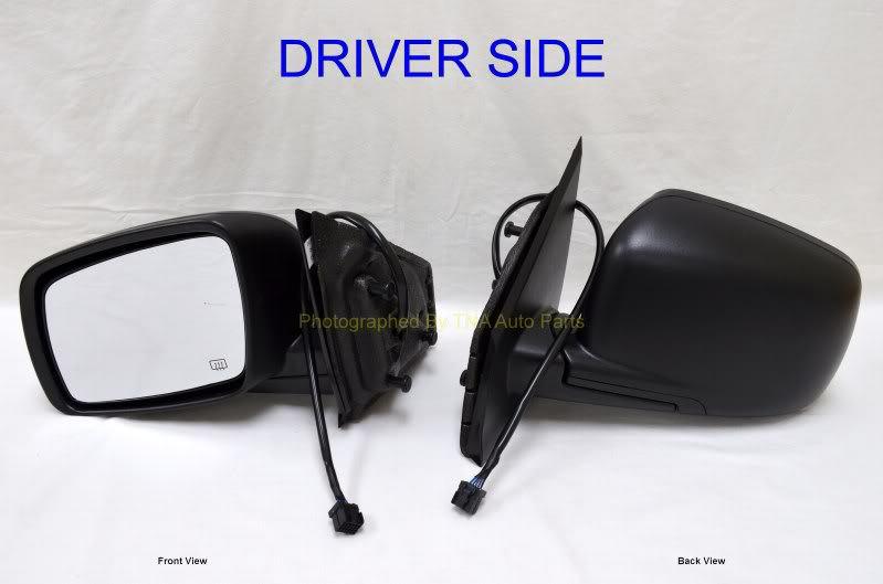 Left - power, heated textured outside side view mirror 2009-2012 dodge journey