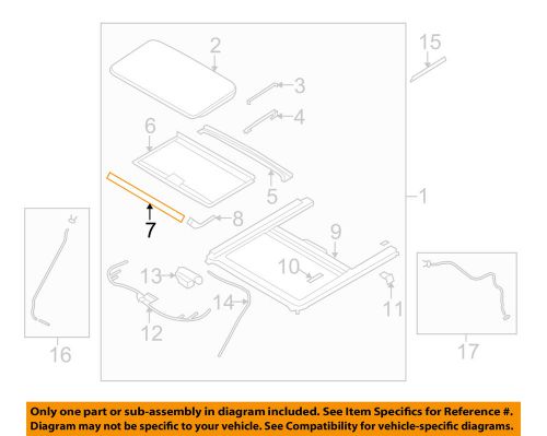 Kia oem 07-10 rondo-sunroof wind deflector 816411d000