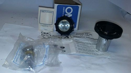 New oem omc johnson &amp; evinrude deck plate remote oil fill kit 0173856 nos