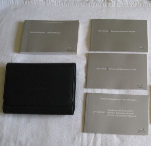 2014 infiniti qx60 suv owners manual set w/case &amp; navigation guide (n)