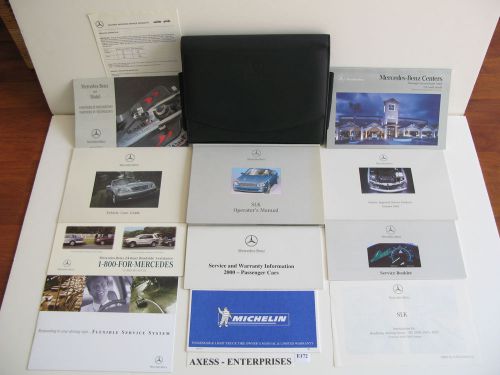 00 - 2000 mercedes r170 slk slk230 kompressor owners manuals books set case e172