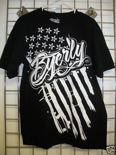 Byerly men&#039;s tee black w/ white - large