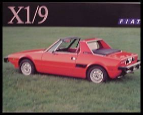 1975 fiat x 1/9 color brochure