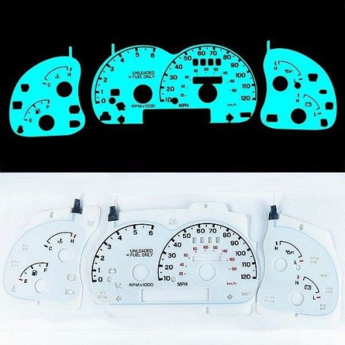 Indiglo glow gauge dash white face el cluster for ford ranger w/tach 95-01