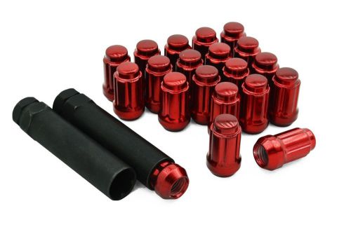 (20)red spline turn lug nuts new acorn m-12x1.5 (6) spline with 2-keys