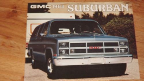 1983 gmc suburban original dealership sales brochure