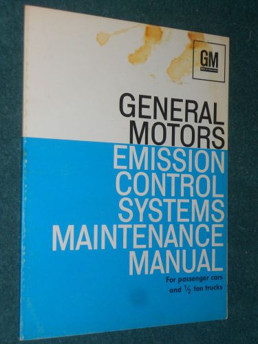 1972 chevy / buick / cad / olds /  car &amp; truck emissions  shop manual / original