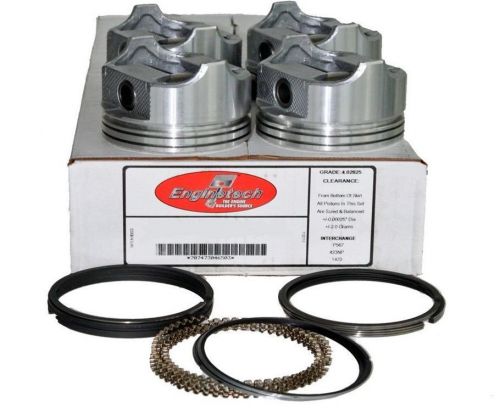 Enginetech piston &amp; ring kit 95-99 mitsubishi eclipse 2.0l dohc 420a