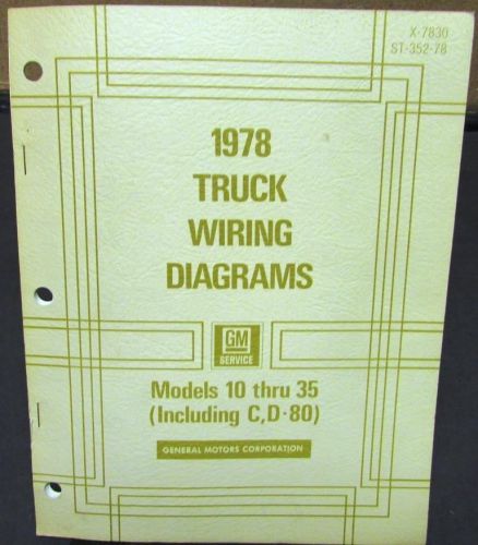 1978 gmc chevy electrical wiring diagram dealer manual truck models 10-35