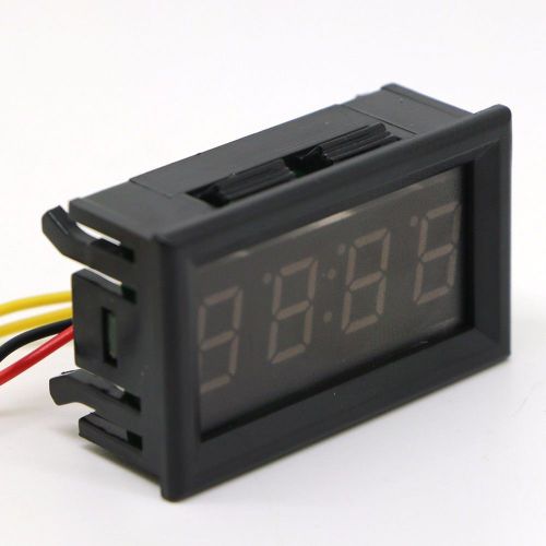 Car blue led display digital electronic time clock 24 hour gauge meter 4.5-30v