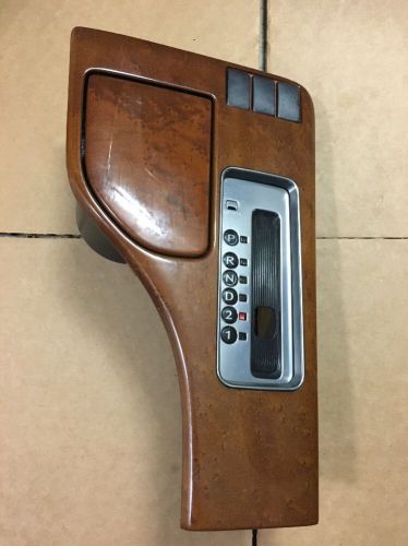 2001-2003 infiniti qx4 center console shifter bezel cup holder trim wood finish