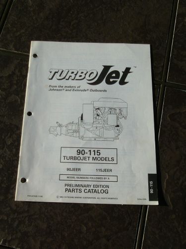 1994 omc johnson evinrude turbojet 90 115 hp parts catalog manual 90jeer 115jeer
