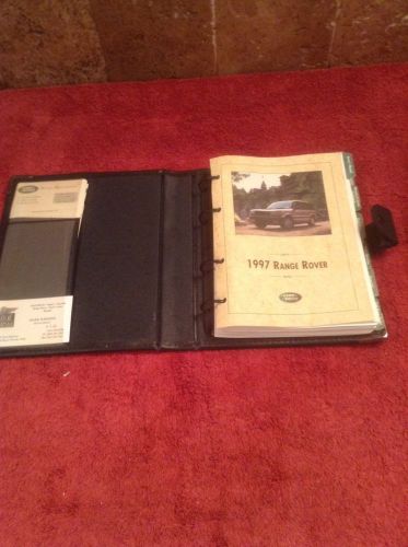 1997 land rover range rover owner owner&#039;s user manual in leather? binder case