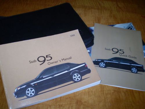 2000 saab 95 owners manual softback w case we ship world wide