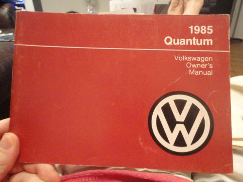 (1) 1985 volkswagen quantum factory owners manual operators glove box book