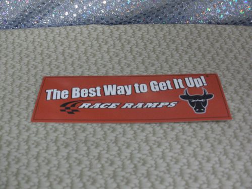 Sticker, racing, race car, race ramps, the beat way to get it up!,  6&#034; x 2&#034;