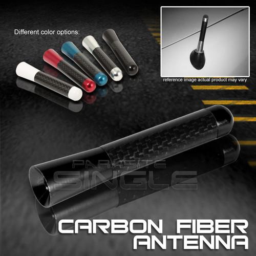 Real carbon fiber overlay/black car radio 3" antenna upgrade w/adapters new