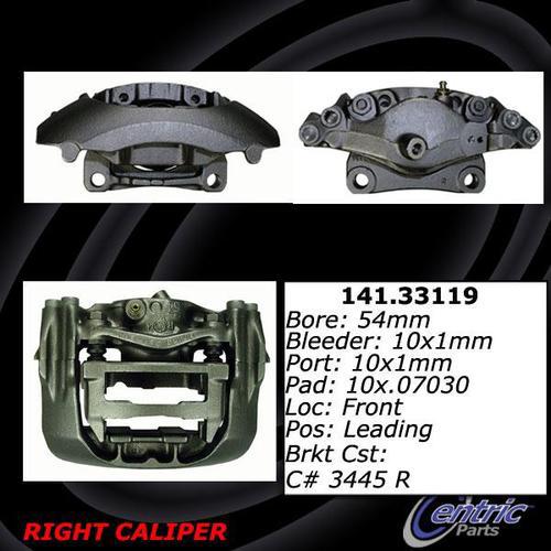 Centric 141.33119 front brake caliper-premium semi-loaded caliper