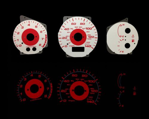 99-03 mazda protege 5 red indigo glow white gauges 99 00 01 02 03(i-114)