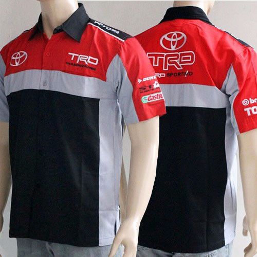 New toyota racing japan trd pit shirt car automotive wrc nascar m l xl asian sz