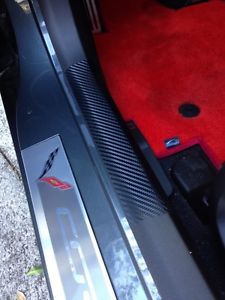 C7 corvette stingray/z06/grand sport 2014+ vinyl door sill protector gloss black