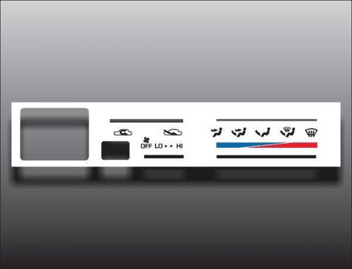 1992-1995 toyota 4runner white heater control switch overlay hvac