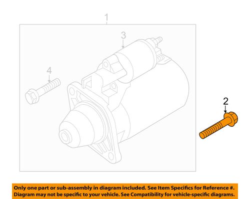 Vw volkswagen oem 12-16 touareg 3.6l-v6-starter mount bolt n10217103