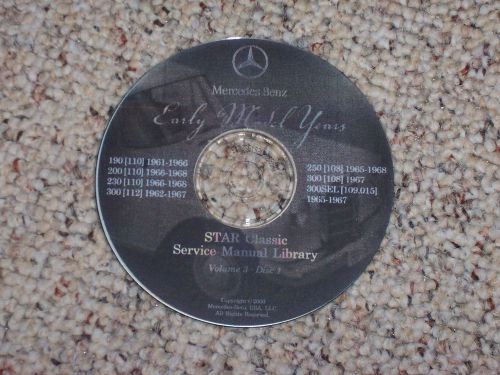 1966 mercedes benz 230 factory shop service repair manual cd 2.3l i6 gas