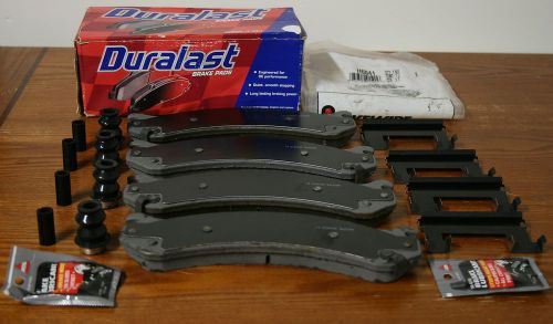 Duralast mkd875 semi-metalic rear brake pads with hardware kit mercedes-benz