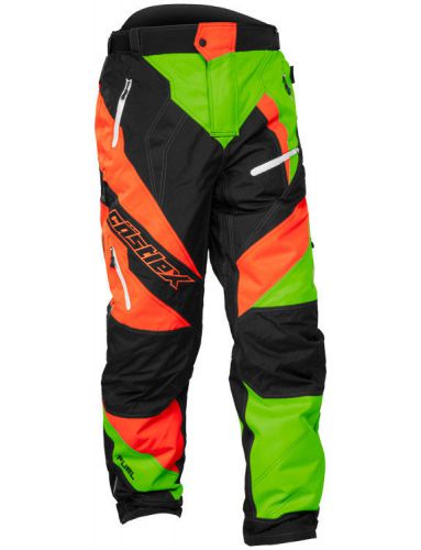 Castle mens green/flo orange fuel se g5 snowmobile pants snow snowcross